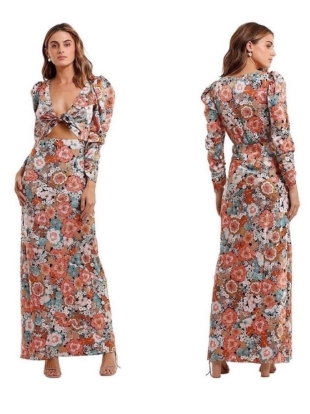 For Love & Lemons Polly Floral Maxi Dress
